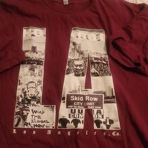 Burgundy t shirt LA